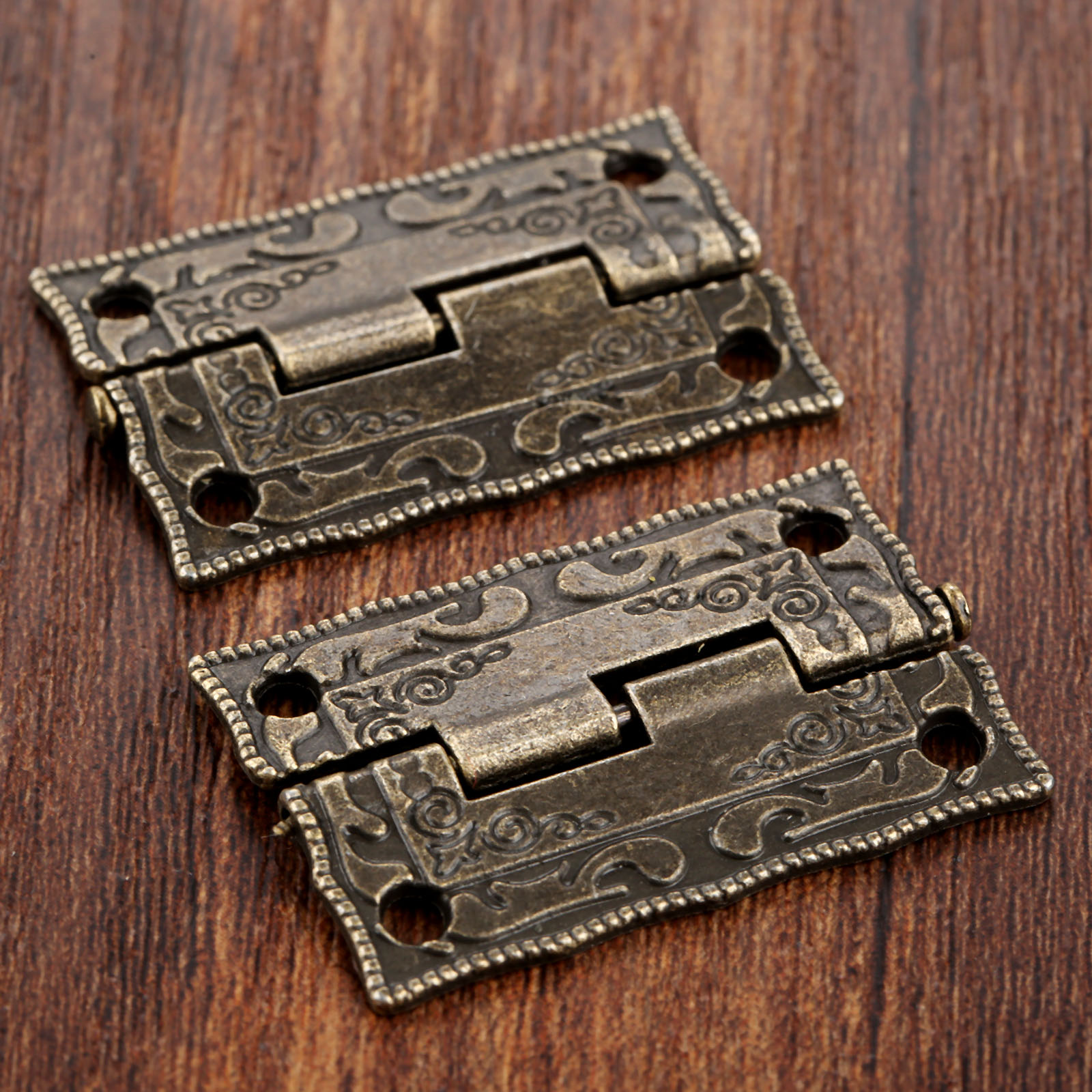 2pcs Antique Bronze Hinges Cab - Furniture Hardware Antique review and price