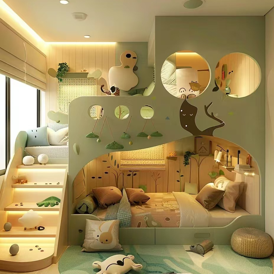 Solid Wood Children's Bed High - Furniture Hardware Lowes review and price